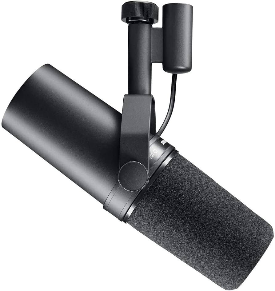 modelo de microfone dinâmico SM7B da marca Shure
