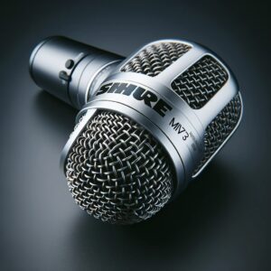 microfone que faz asmr da marca Shure