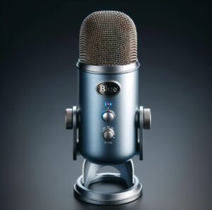 modelo de microfone ASMR yeti nano da marca Blue