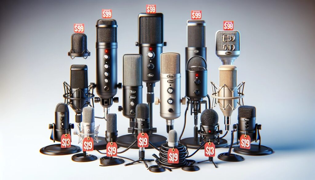 foto ilustrativa de preços de microfones condensadores