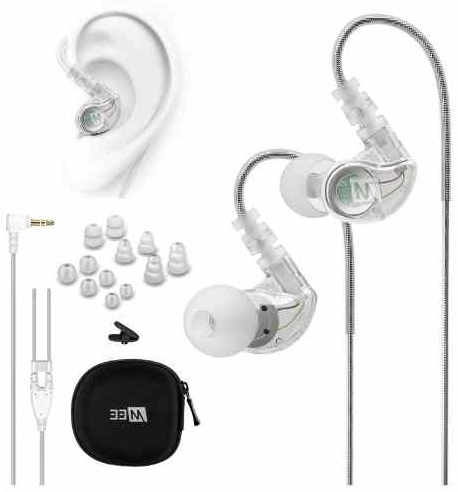 Fones de ouvido intra-auriculares esportivos à prova de suor M6 - Mee Audio