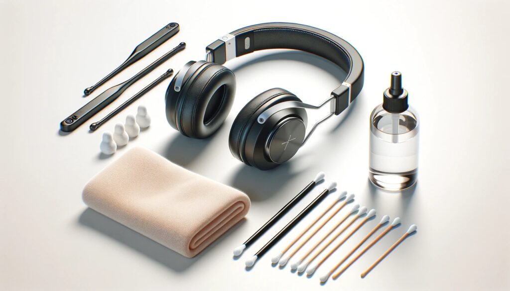 materiais para limpar fones de ouvido