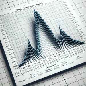 gráfico que representa a frequência de resposta das ondas sonoras